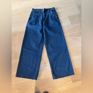 Franklin + Daysi high waisted pleated jeans.